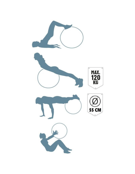 Piłka fitness 55cm niebieska umbro