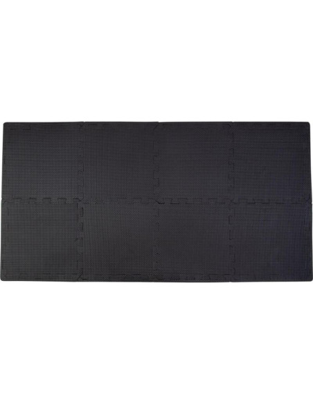 Mata puzzle pod sprzęt fitness 8szt 30x30x0,9cm czarna pure 2 improve