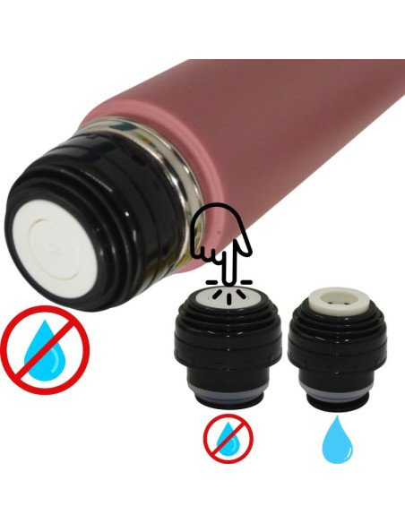 Termos turystyczny 500ml excellent houseware różowy