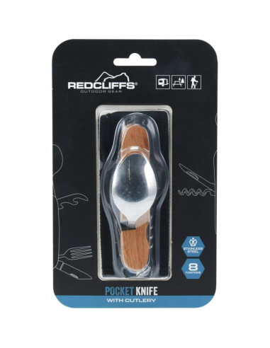 Zestaw survivalowy turystyczny scyzoryk 8w1 drewno