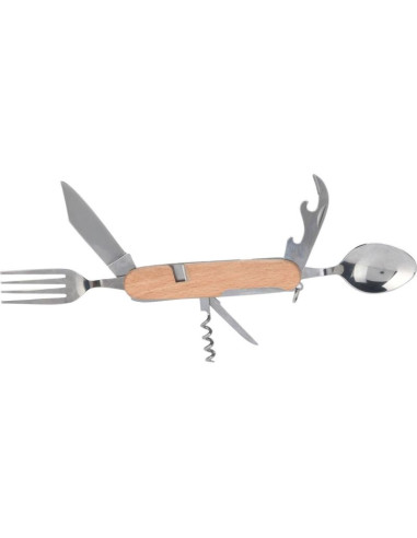 Zestaw survivalowy turystyczny scyzoryk 8w1 drewno