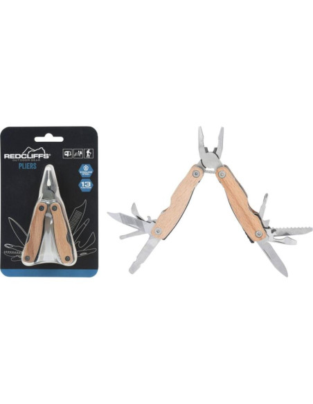 Zestaw survivalowy turystyczny kombinerki 13w1 drewno