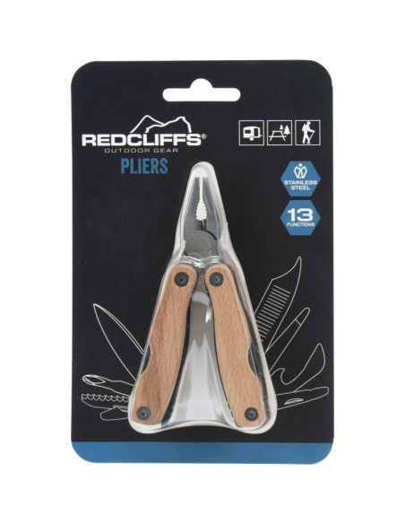 Zestaw survivalowy turystyczny kombinerki 13w1 drewno