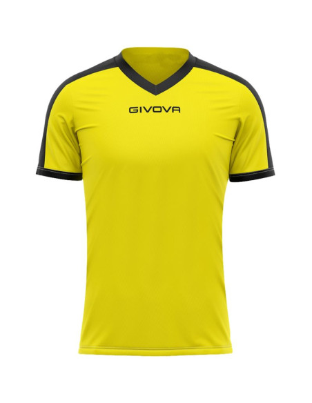 Koszulka givova revolution interlock żółto-czarna mac04 0710