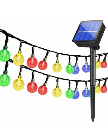 Lampa solarna ogrodowa girlanda łańcuch solarny 4,9m 40led multikolor