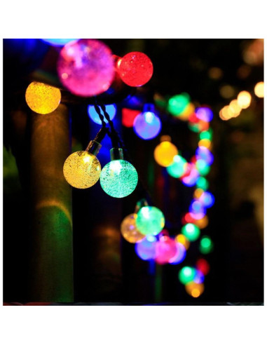 Lampa solarna ogrodowa girlanda łańcuch solarny 4,9m 40led multikolor