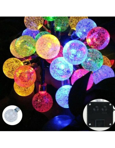 Lampa solarna ogrodowa girlanda łańcuch solarny 4,9m 40led multikolor