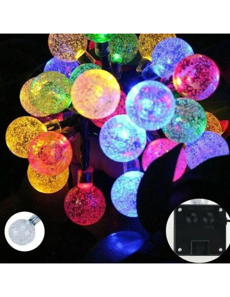 Lampa solarna ogrodowa girlanda łańcuch solarny 4,9m 40led multikolor