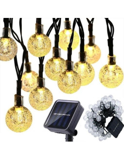 Lampa solarna ogrodowa girlanda łańcuch solarny 4,9m 40led ciepły biały