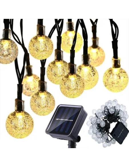 Lampa solarna ogrodowa girlanda łańcuch solarny 4,9m 40led ciepły biały