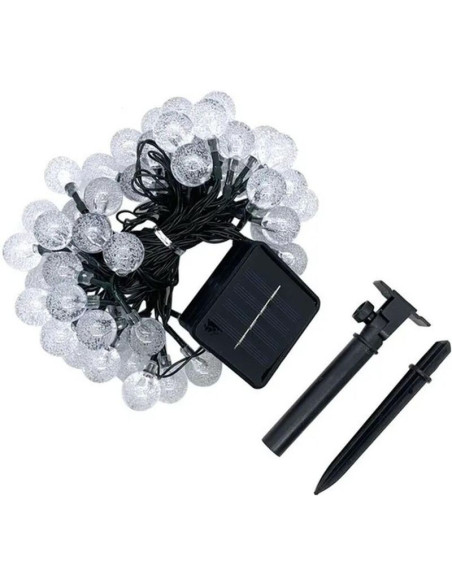 Lampa solarna ogrodowa girlanda łańcuch solarny 4,9m 40led ciepły biały