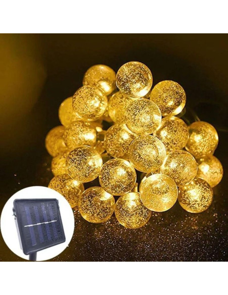 Lampa solarna ogrodowa girlanda łańcuch solarny 4,9m 40led ciepły biały