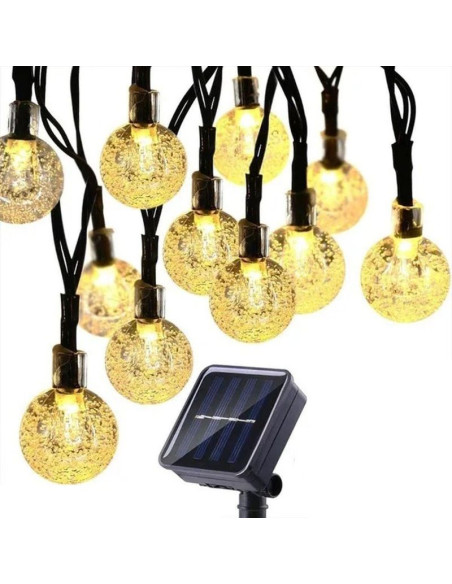 Lampa solarna ogrodowa girlanda łańcuch solarny 4,9m 40led ciepły biały