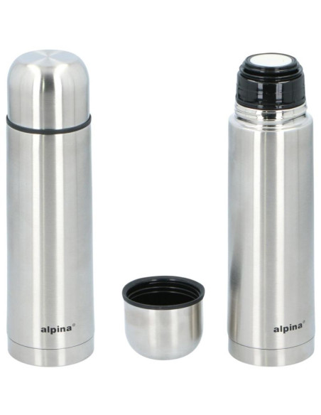 Termos termiczny turystyczny alpina 480ml srebrny