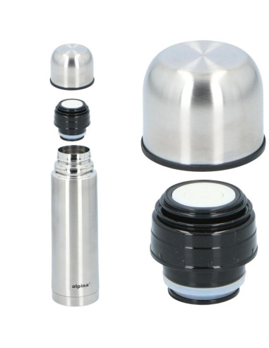 Termos termiczny turystyczny alpina 480ml srebrny