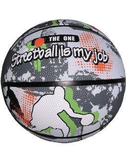 Piłka do koszykówki enero solid r.7 szaro-biała 2