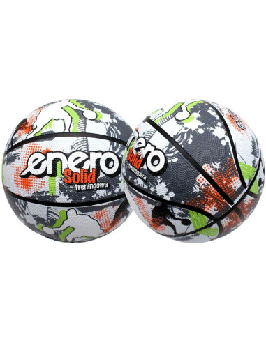 Piłka do koszykówki enero solid r.7 szaro-biała