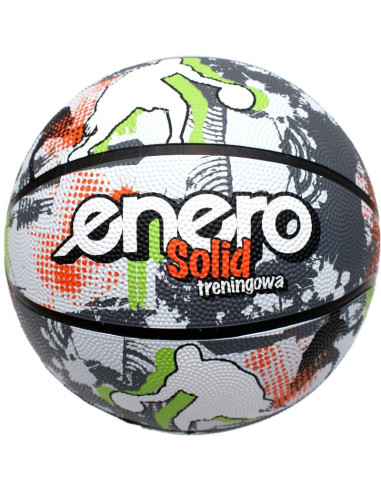 Piłka do koszykówki enero solid r.7 szaro-biała