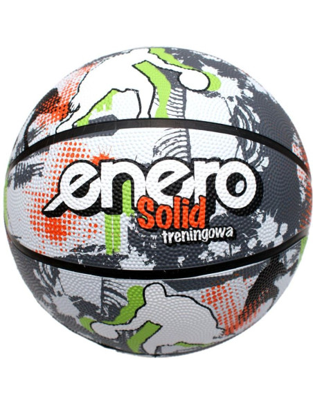 Piłka do koszykówki enero solid r.7 szaro-biała