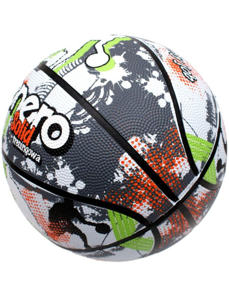 Piłka do koszykówki enero solid r.7 szaro-biała