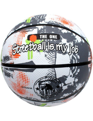 Piłka do koszykówki enero solid r.7 szaro-biała