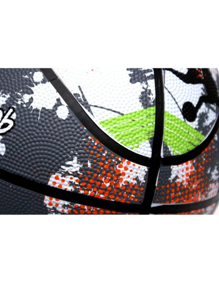 Piłka do koszykówki enero solid r.7 szaro-biała