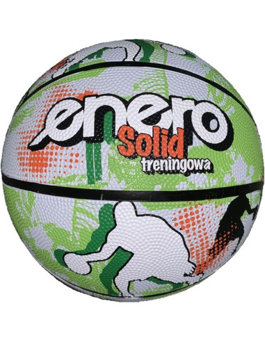 Piłka do koszykówki enero solid r.7 zielono-biała