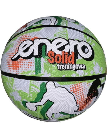 Piłka do koszykówki enero solid r.7 zielono-biała