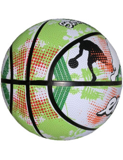 Piłka do koszykówki enero solid r.7 zielono-biała 2