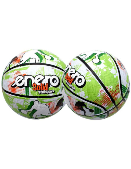Piłka do koszykówki enero solid r.7 zielono-biała