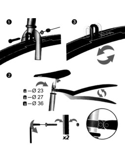Zestaw błotników mtb 24-26 cali dunlop 2