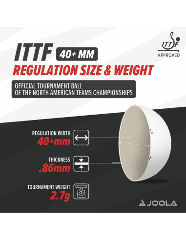 Piłeczki do tenisa stołowego joola prime 72szt biała