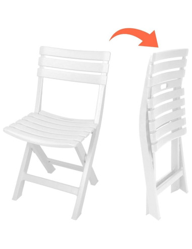 Zestaw 4 krzeseł cateringowych składanych  plastikowych komodo biały
