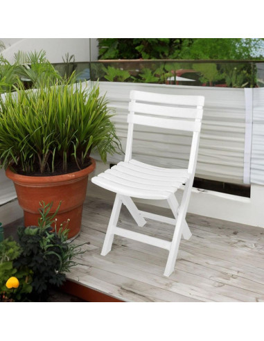 Zestaw 4 krzeseł cateringowych składanych  plastikowych komodo biały