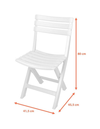 Zestaw 4 krzeseł cateringowych składanych  plastikowych komodo biały