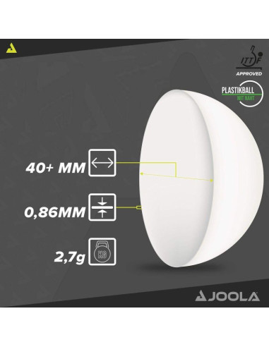 Piłeczki do tenisa stołowego joola magic abs 72szt białe