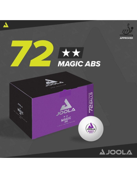 Piłeczki do tenisa stołowego joola magic abs 72szt białe