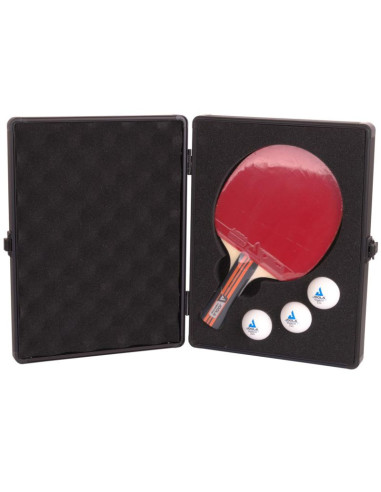 Pokrowiec walizeczka na rakietkę  i 3 piłeczki do tenisa stołowego joola alu black