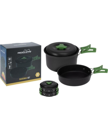 Menażka zestaw turystyczny garnek patelnia 2szt redcliffs