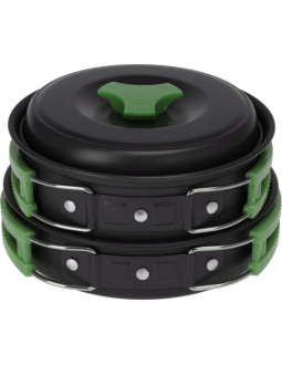 Menażka zestaw turystyczny garnek patelnia 2szt redcliffs 2