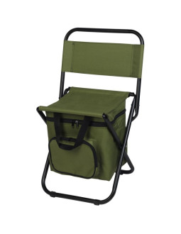 Krzesło wędkarskie turystyczne składane zielone z torbą pod siedziskiem 35x28x58cm 2