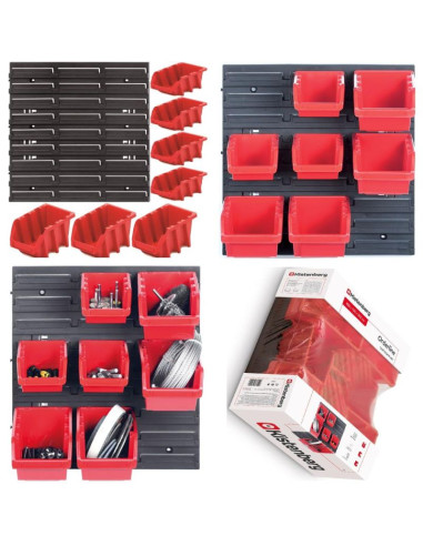 Tablica warsztatowa z zestawem pojemników orderline kistenberg