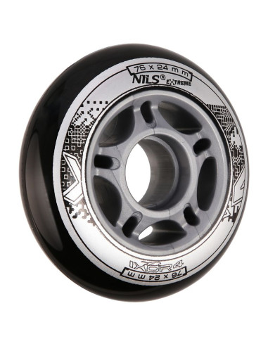 Pu 76x24 82a czarne kółka (4 szt.) nils extreme