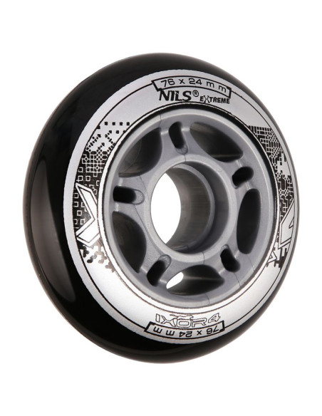 Pu 76x24 82a czarne kółka (4 szt.) nils extreme