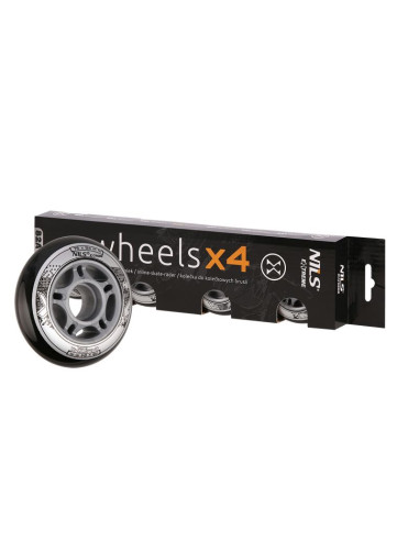 Pu 76x24 82a czarne kółka (4 szt.) nils extreme
