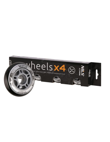 Pu 76x24 82a czarne kółka (4 szt.) nils extreme