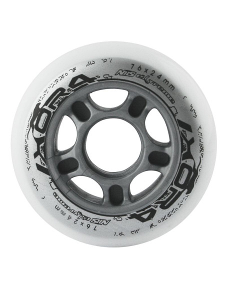 Pu 76x24 82a białe kółka (4 szt.) nils extreme