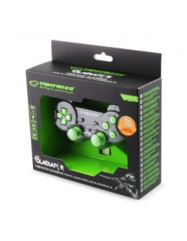 Gamepad bezprzewodowy esperanza gladiator egg108g (pc, ps3  kolor czarny)