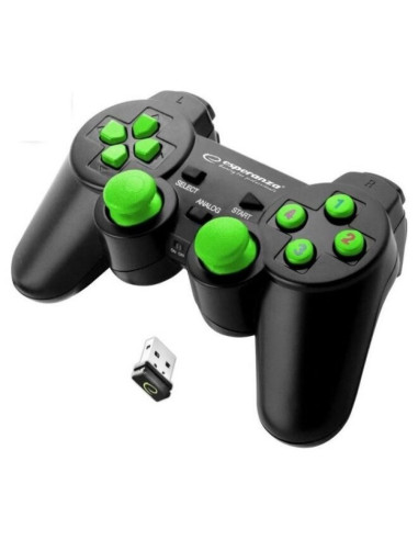 Gamepad bezprzewodowy esperanza gladiator egg108g (pc, ps3  kolor czarny)