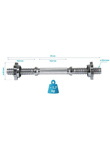 Gryf krótki 35 cm + zaciski enero fit fi25,4 mm